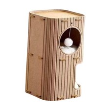 Niche pour chat à 2 étages, tunnel couvert, cabane cachée à l'extérieur