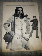 patron de couture tailleur 3 pièces année 70 vintage