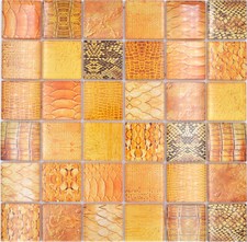 Mosaik de Verre Snake Orange