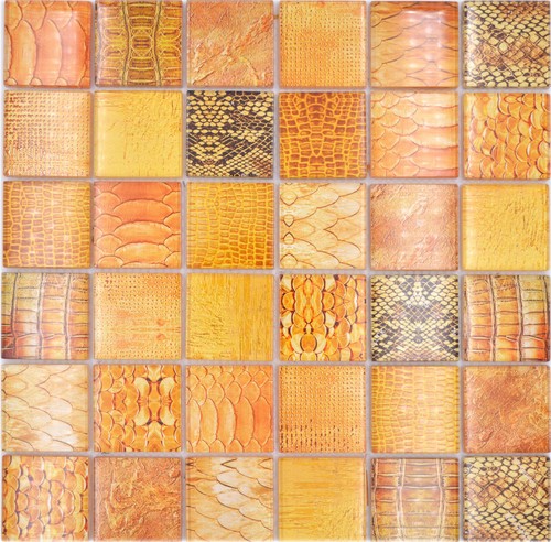 Mosaik verre snake orange - mosaik,