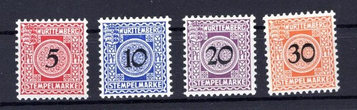 Württemberg stempelmarke mnh - württemberg,