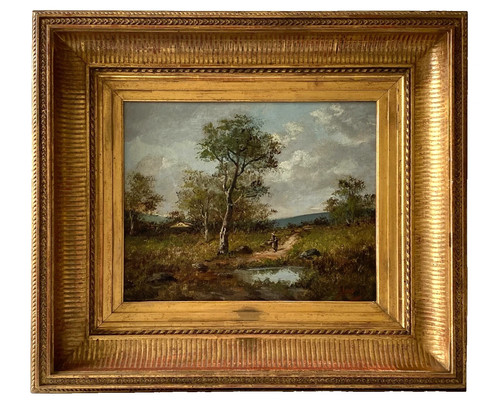 Ancien tableau hst barbizon - tableau,