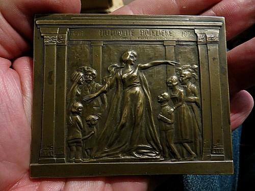 Rare medaille plaque bronze - rare,