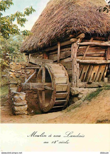 Carte postale moulin à eau - carte,
