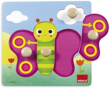 GOULA - Puzzle Papillon – 3 pièces en bois -  - GOA53051