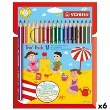 Crayons de couleur Stabilo TRIO THICK Multicouleur 18 Pièces [6 Unités]