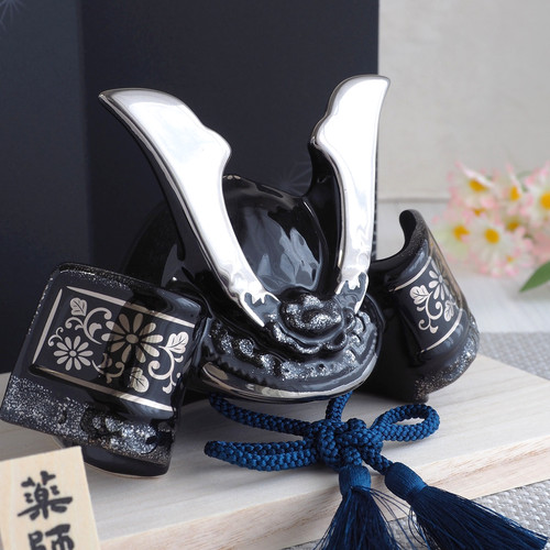 Casque samouraï noir japonais - casque,