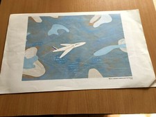 AFFICHE RECTO VERSO OEUVRE ORIGINALE AIR FRANCE 2000 & FIRST CLASS 1981 POSTER