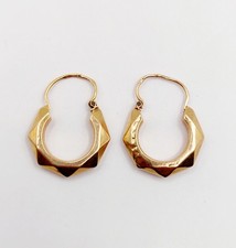 Créoles art déco or rose 18k