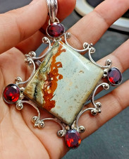 UNIQUE Pendentif Jaspe Cheval