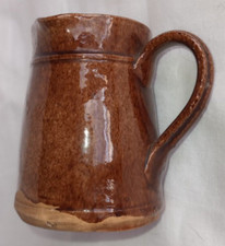 ANCIEN SUPERBE PICHET NUMERO 6 TERRE CUITE MIELLE RADONVILLIERS VENDEUVRE