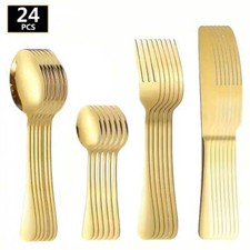 Lot de 24 couverts dorés