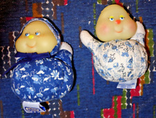 4PA/  2  PELUCHE DOUDOU LUCIOLE TETE PHOSPHORESCENTE BOULE AJENA BLEU  TBE