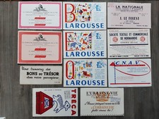 Lot 11 Buvards- Compagnie- Assurances- Brest - Textile-matelas-Treca-