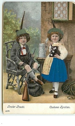 Carte gaufrée costume - -,