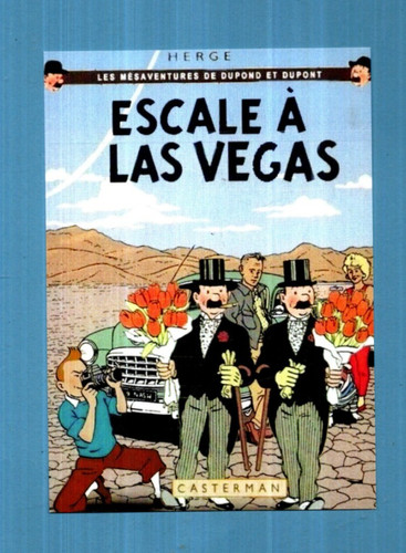 Carte postale tintin escale - postale,