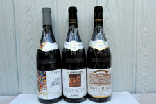 TRILOGIE COTE ROTIE 2007 LA TURQUE LA LANDONNE LA MOULINE E GUIGAL à AMPUIS !
