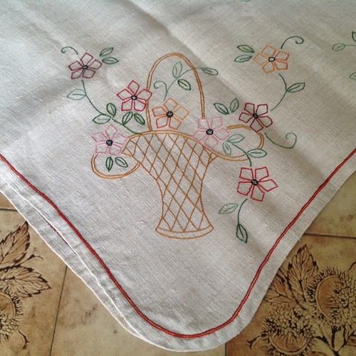 Nappe dessus cheminée - nappe, de
