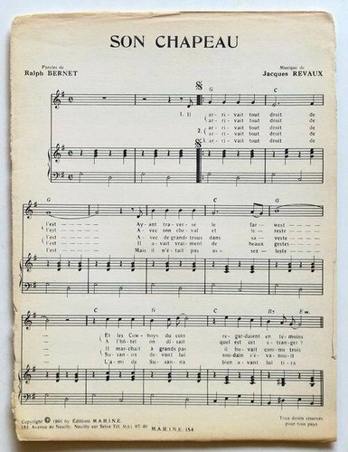 Partition vintage sheet - , music