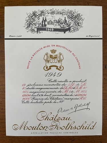 étiquette château mouton - Étiquette,