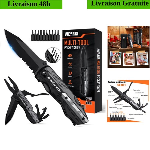 Wearxi couteau survie - couteau, de