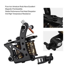 Machine à tatouer haute performance avec vibrations stables et bobines de 8 cha