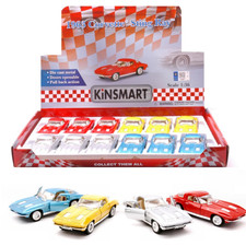 CORVETTE STINGRAY 1963 COL.ASS.cm 12,5 (1 Modellino a Scelta) 1:36 Kinsmart Mode