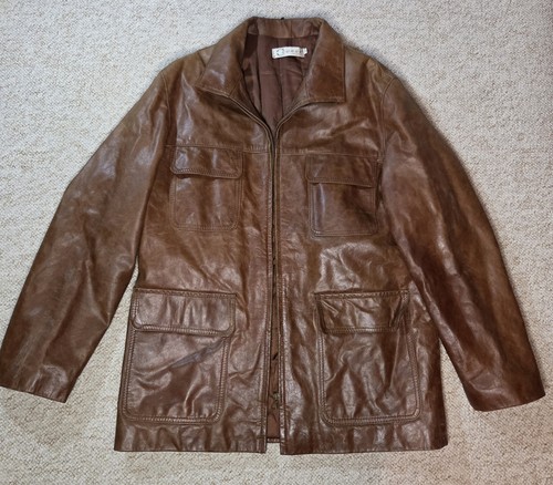 Blouson homme cuir marron - cuir,