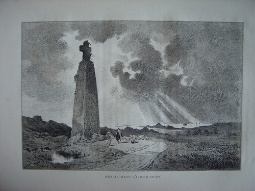Gravure menhir dans l - d'un,
