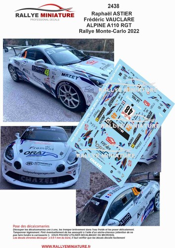 Decals ref 2438 alpine - decals, 1/24
