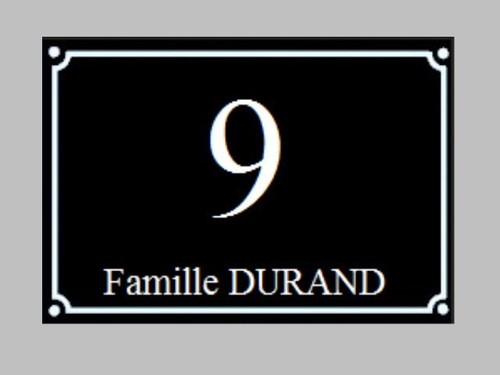 Plaque pvc numero rue - de, de