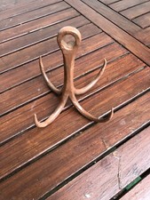 GRAPPIN OU CROCHET DE PUITS EN FER FORGE A 4 BRANCHES 17 cm