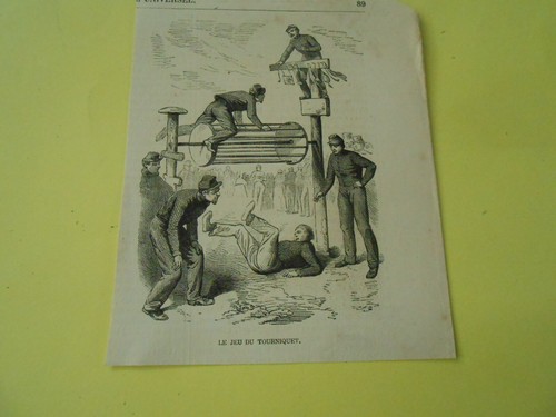 Gravure 19èm jeu du - 19èm, le
