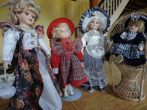 Lot poupées tête - lot, tête,