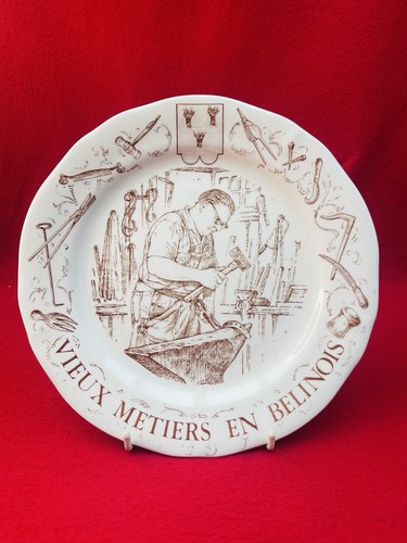Assiette faïence gien - assiette, vieux