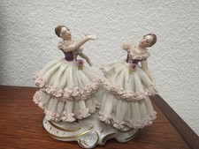 figurine ancienne danseuses En Porcelaine Italienne De Capodimonte retro XXEME