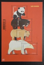 FEUILLET F4844 NEUF XX  LUXE - LES OURS : PANDA, ANDIN, BLANC POLAIRE, KERMODE