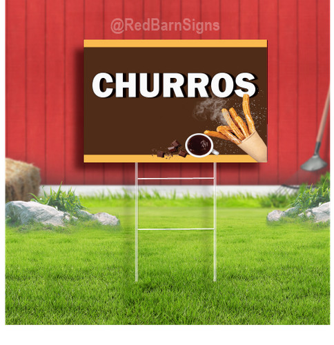 Churros coroplast sign - churros,