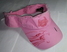 EZ RIDERZ EASY RIDERS EAGLE BIRD BIKER BABE EMBROIDERED PINK CAP HAT VISOR