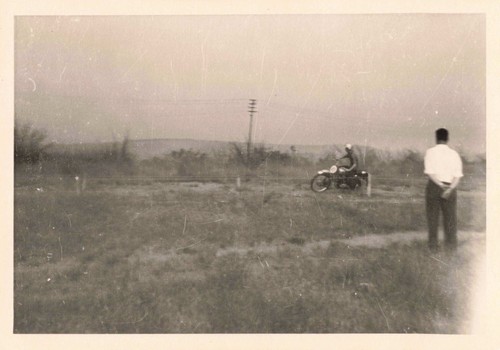 Ancienne photo circa 1960 moto - circa,