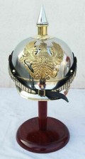Antique Allemand Fr Badge Pickelhaube Acier & Laiton Prussien Militaire Casque