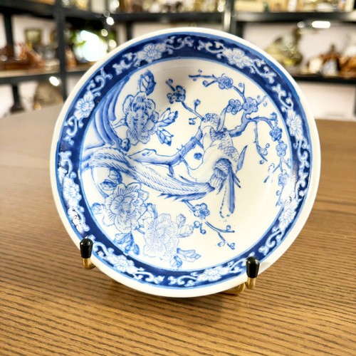 Coupe porcelaine bleu blanc - porcelaine,
