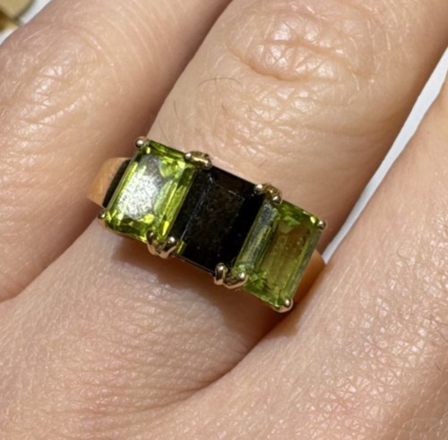 Vintage 14k jaune pierre - or, 3