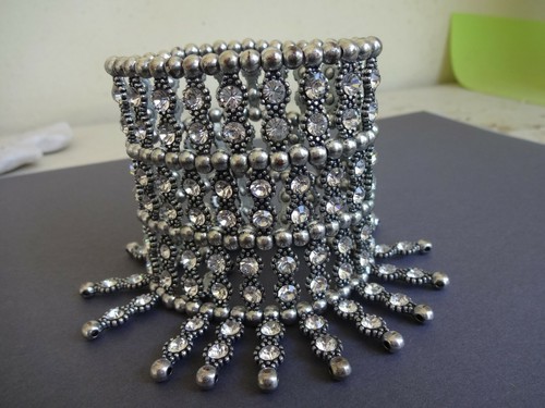 Bracelet manchette perle metal - manchette,