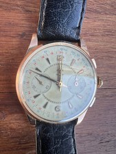 Montre homme Pax, boitier or jaune, mécanique, Chronographe, révisée