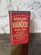 Boite ancienne lithographiée  Bouillon VIANDOX  Solide 200 parts