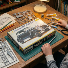 Maquette Heller Mercedes 170 “ Berline ” 1/24 – complete – bon etat vintage