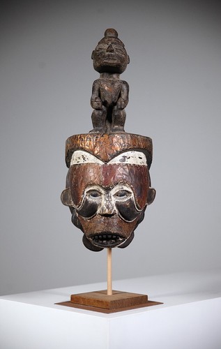 Masque tête singe art - de,