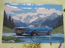 PLAQUE TOLE METAL FORD MUSTANG