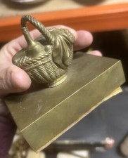 Presse Papier Ancien XIXeme Pique-nique 🧺 Empire Restauration Bronze Doré